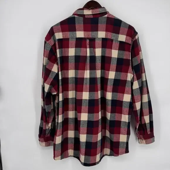 Red Head Brand Co Shirt Mens 2XL Red Plaid Flannel Long Sleeve Button Front - Picture 2 of 11